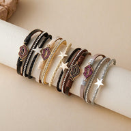 Bracelet multi - rangs, bouche et étoile, pour femme, modèle Valane - La Boutique du Bracelet