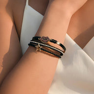 Bracelet multi - rangs, bouche et étoile, pour femme, modèle Valane - La Boutique du Bracelet