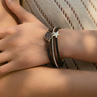 Bracelet multi - rangs, bouche et étoile, pour femme, modèle Valane - La Boutique du Bracelet