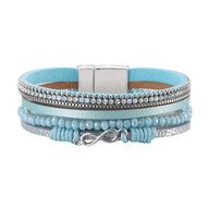 Bracelet multi - rangs, infini et cristal brillant, pour femme, modèle Rakiel - La Boutique du Bracelet