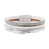 Bracelet multi - rangs, infini et cristal brillant, pour femme, modèle Rakiel - La Boutique du Bracelet