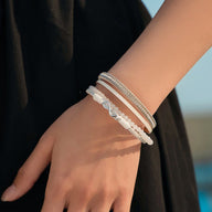 Bracelet multi - rangs, infini et cristal brillant, pour femme, modèle Rakiel - La Boutique du Bracelet