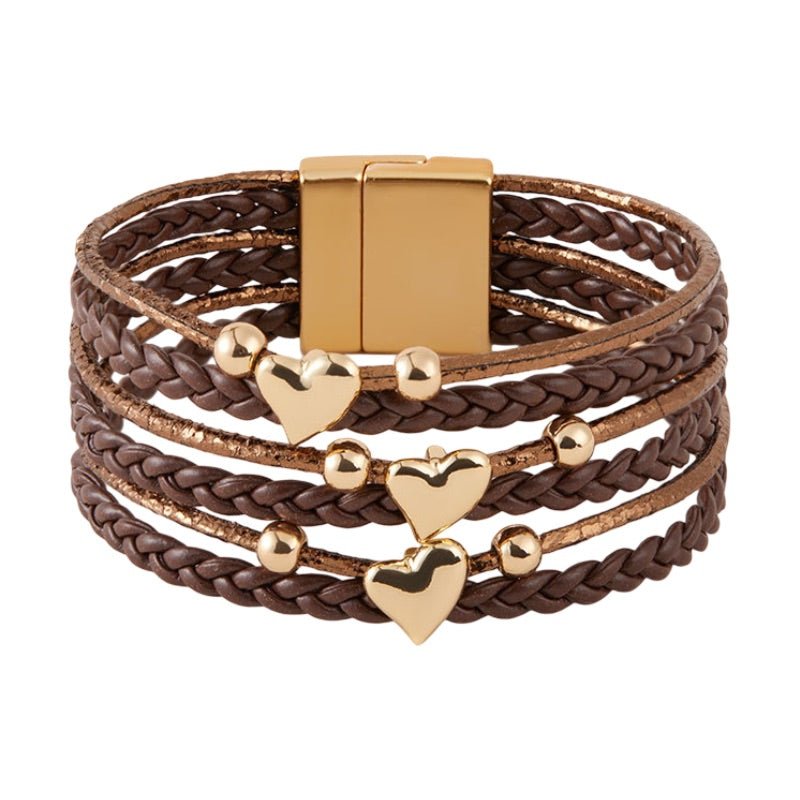 Bracelet multi - rangs, multiples cœurs, pour femme, modèle Vani - La Boutique du Bracelet