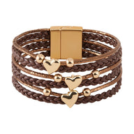 Bracelet multi - rangs, multiples cœurs, pour femme, modèle Vani - La Boutique du Bracelet