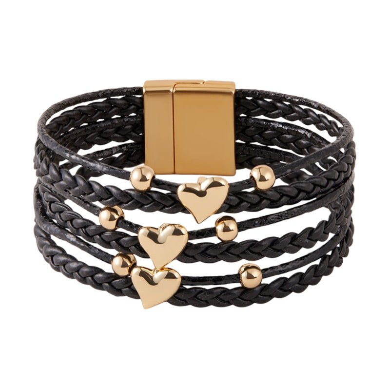Bracelet multi - rangs, multiples cœurs, pour femme, modèle Vani - La Boutique du Bracelet