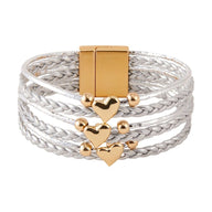 Bracelet multi - rangs, multiples cœurs, pour femme, modèle Vani - La Boutique du Bracelet