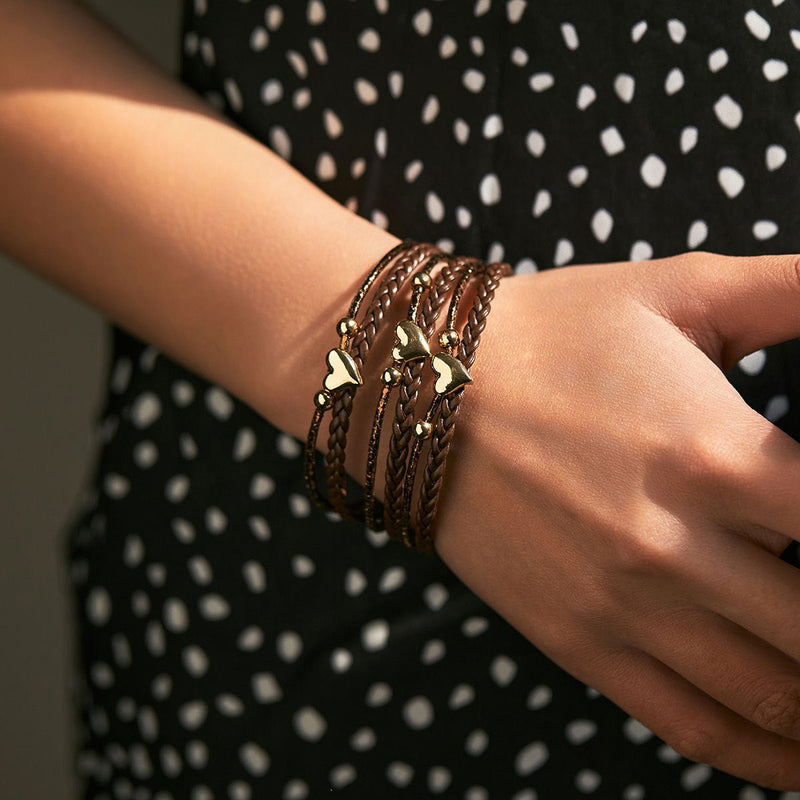 Bracelet multi - rangs, multiples cœurs, pour femme, modèle Vani - La Boutique du Bracelet