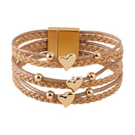 Bracelet multi - rangs, multiples cœurs, pour femme, modèle Vani - La Boutique du Bracelet