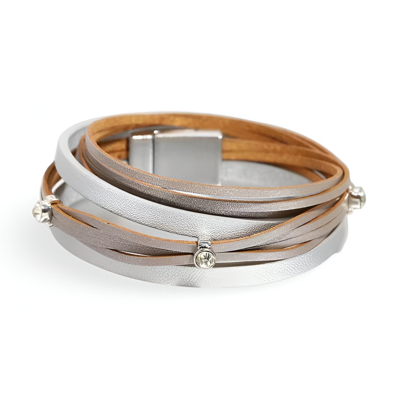 Bracelet multi - rangs, orné de zirconium, pour femme, modèle Yanissa - La Boutique du Bracelet