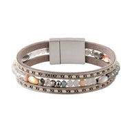 Bracelet multi - rangs, pierres de cristal scintillantes, pour femme, modèle Binou - La Boutique du Bracelet