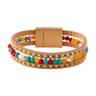 Bracelet multi - rangs, pierres de cristal scintillantes, pour femme, modèle Binou - La Boutique du Bracelet