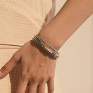 Bracelet multi - rangs, pierres de cristal scintillantes, pour femme, modèle Binou - La Boutique du Bracelet