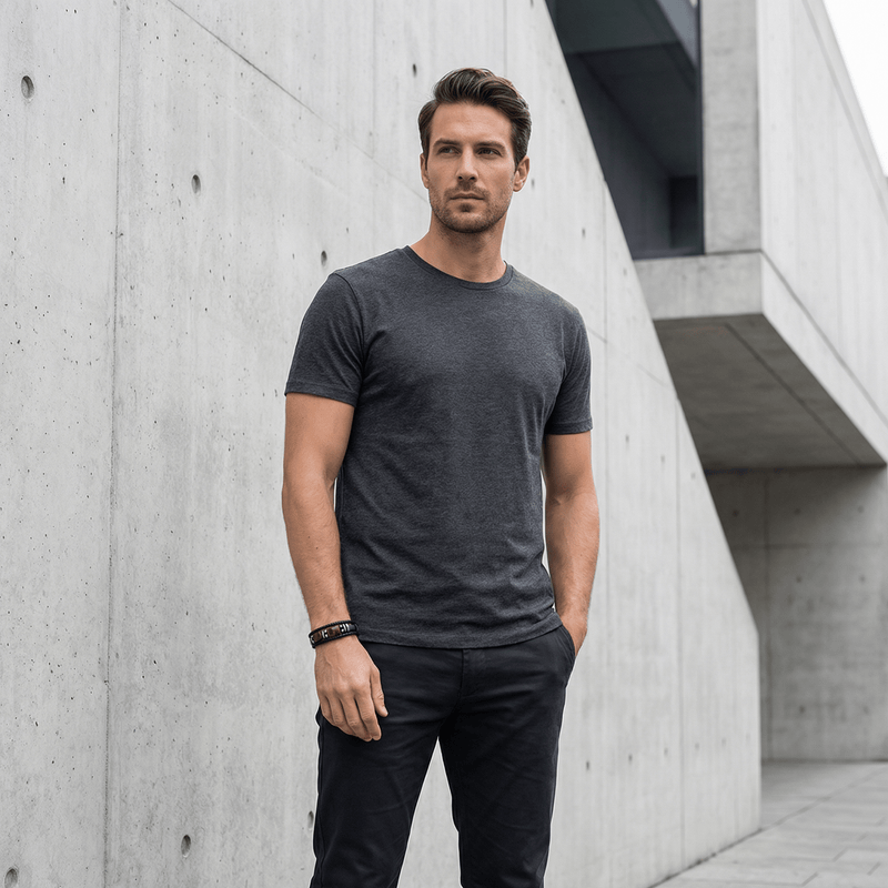 Bracciale multigiro da uomo con pietre occhio di tigre, modello Raven