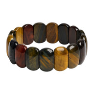 Bracelet naturel en pierres d'œil de tigre, aux reflets flamboyants, modèle Tigrou - La Boutique du Bracelet