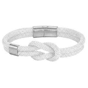 Bracelet nœud marin en nylon, fermoir magnétique en acier inoxydable, gravure personnalisée offerte, modèle Nono