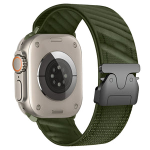 Bracelet nylon sport diagonale pour Apple Watch, boucle parachute, fermoir tactique, modèle Neyko - La Boutique du Bracelet