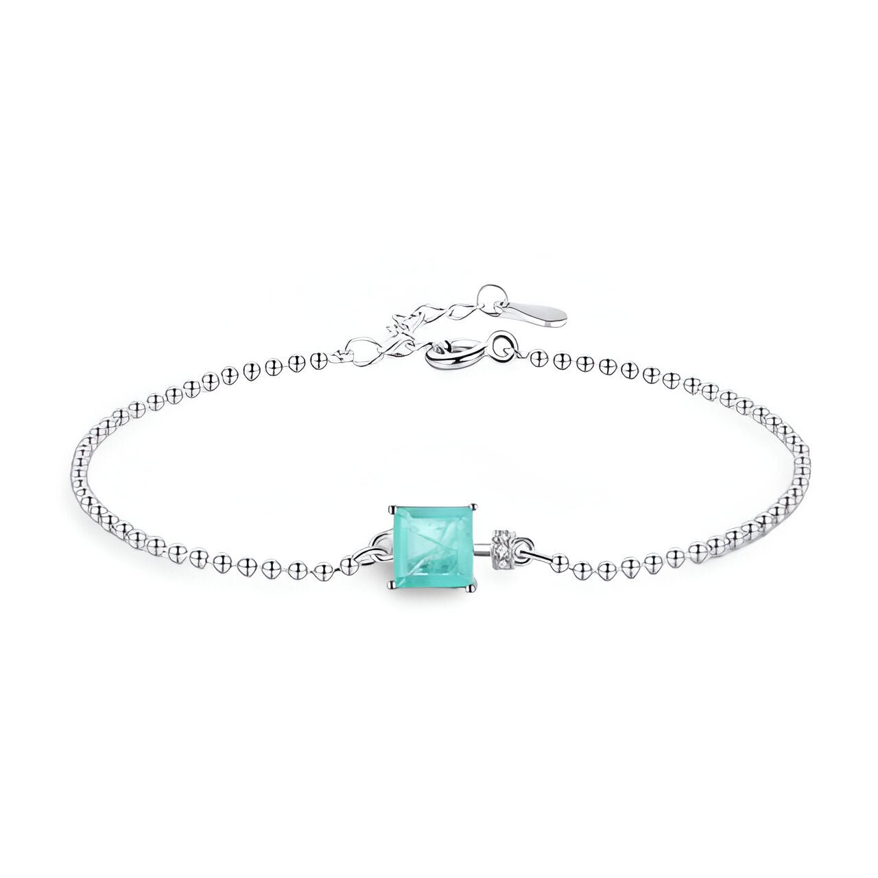 Bracelet orné d'une pierre de tourmaline, en argent sterling, pour femme, modèle Lijuana - La Boutique du Bracelet