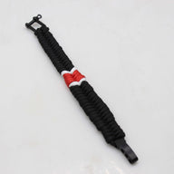 Bracelet paracorde, style survie avec mousqueton noir, bracelet aventure et randonnée, solide, modèle Liroy - La Boutique du Bracelet