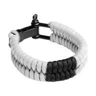 Bracelet paracorde, style survie avec mousqueton noir, bracelet aventure et randonnée, solide, modèle Liroy - La Boutique du Bracelet