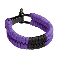 Bracelet paracorde, style survie avec mousqueton noir, bracelet aventure et randonnée, solide, modèle Liroy - La Boutique du Bracelet