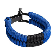 Bracelet paracorde, style survie avec mousqueton noir, bracelet aventure et randonnée, solide, modèle Liroy - La Boutique du Bracelet