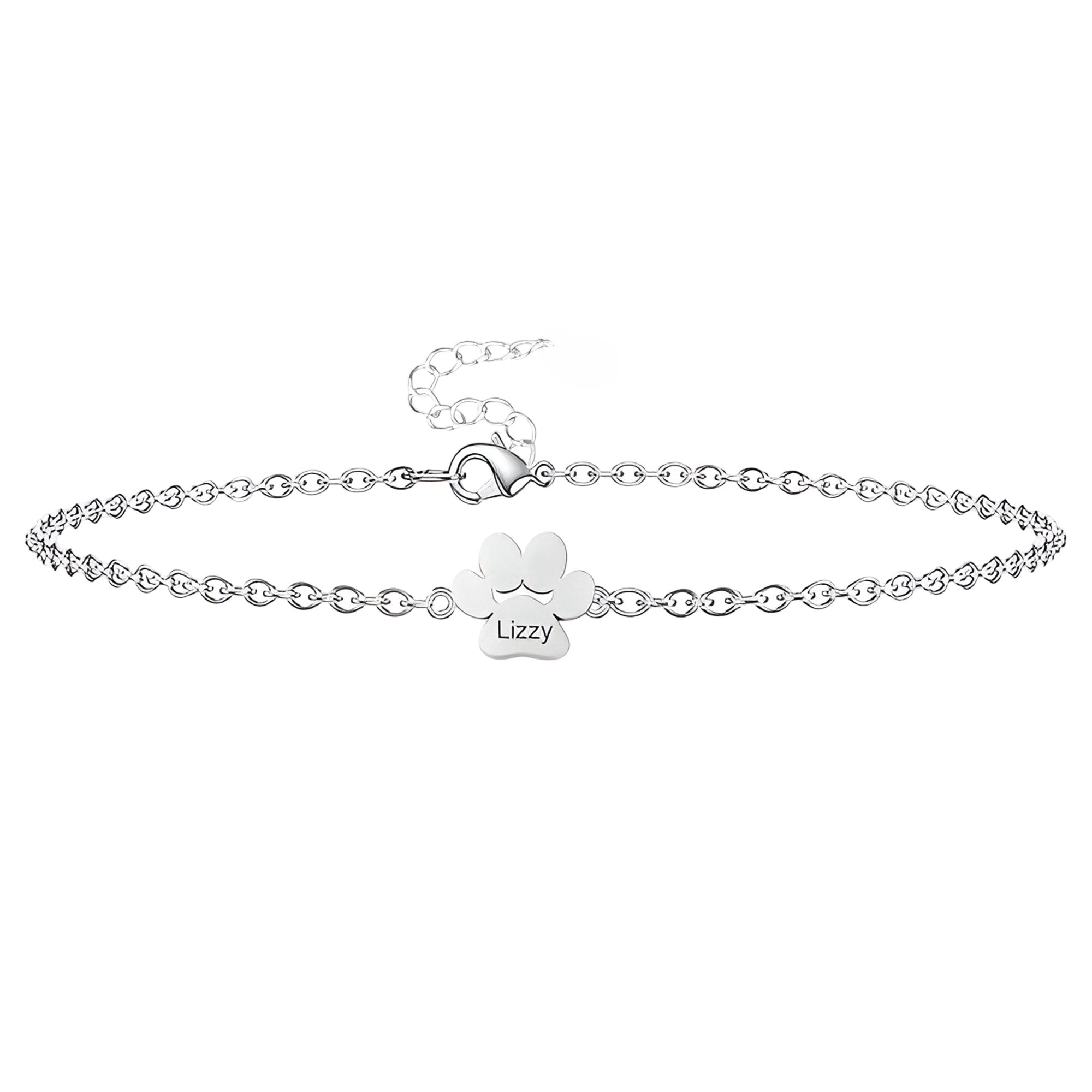 Bracelet patte personnalisée, en acier inoxydable, mixte, modèle Tinou - La Boutique du Bracelet