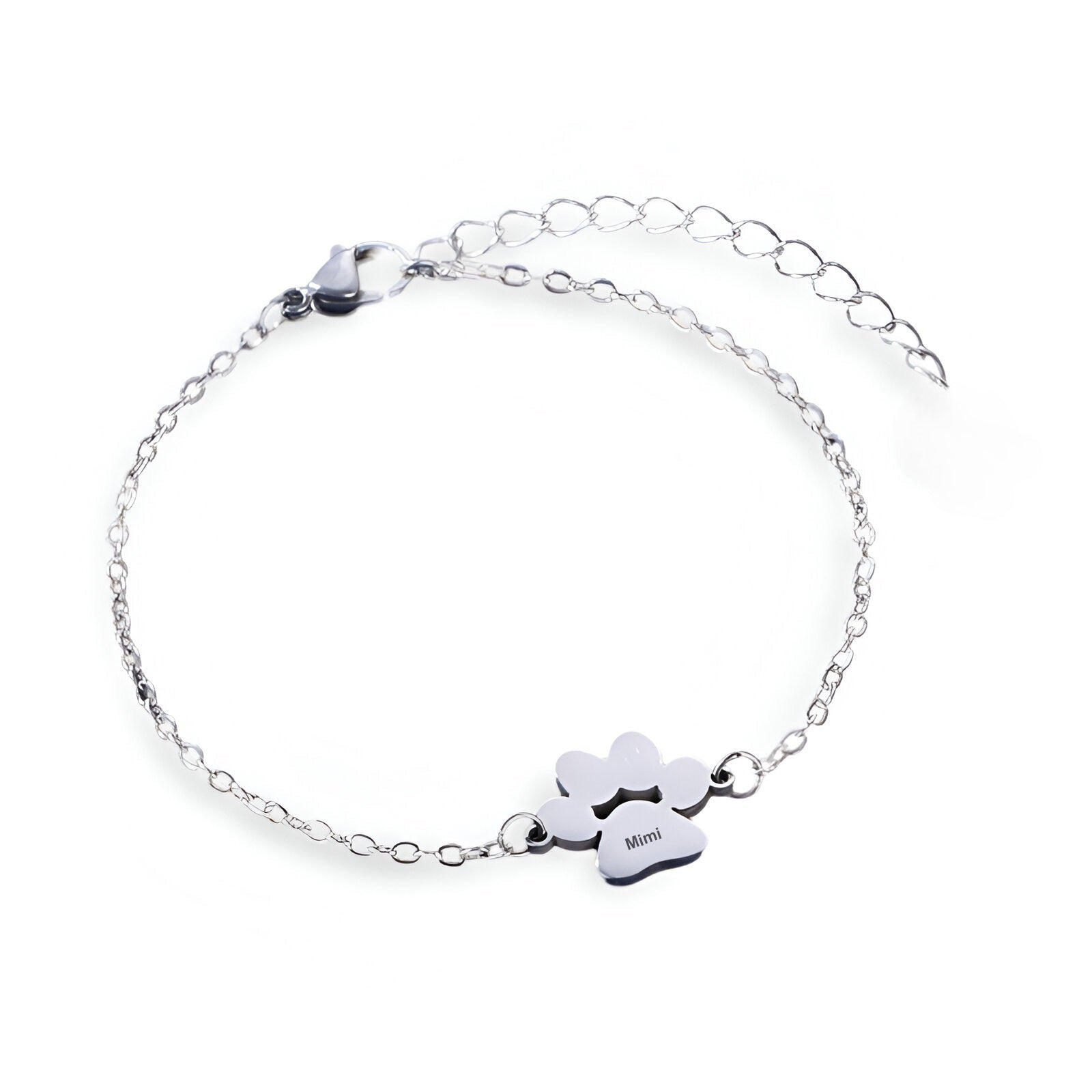 Bracelet patte personnalisée, en acier inoxydable, mixte, modèle Tinou - La Boutique du Bracelet