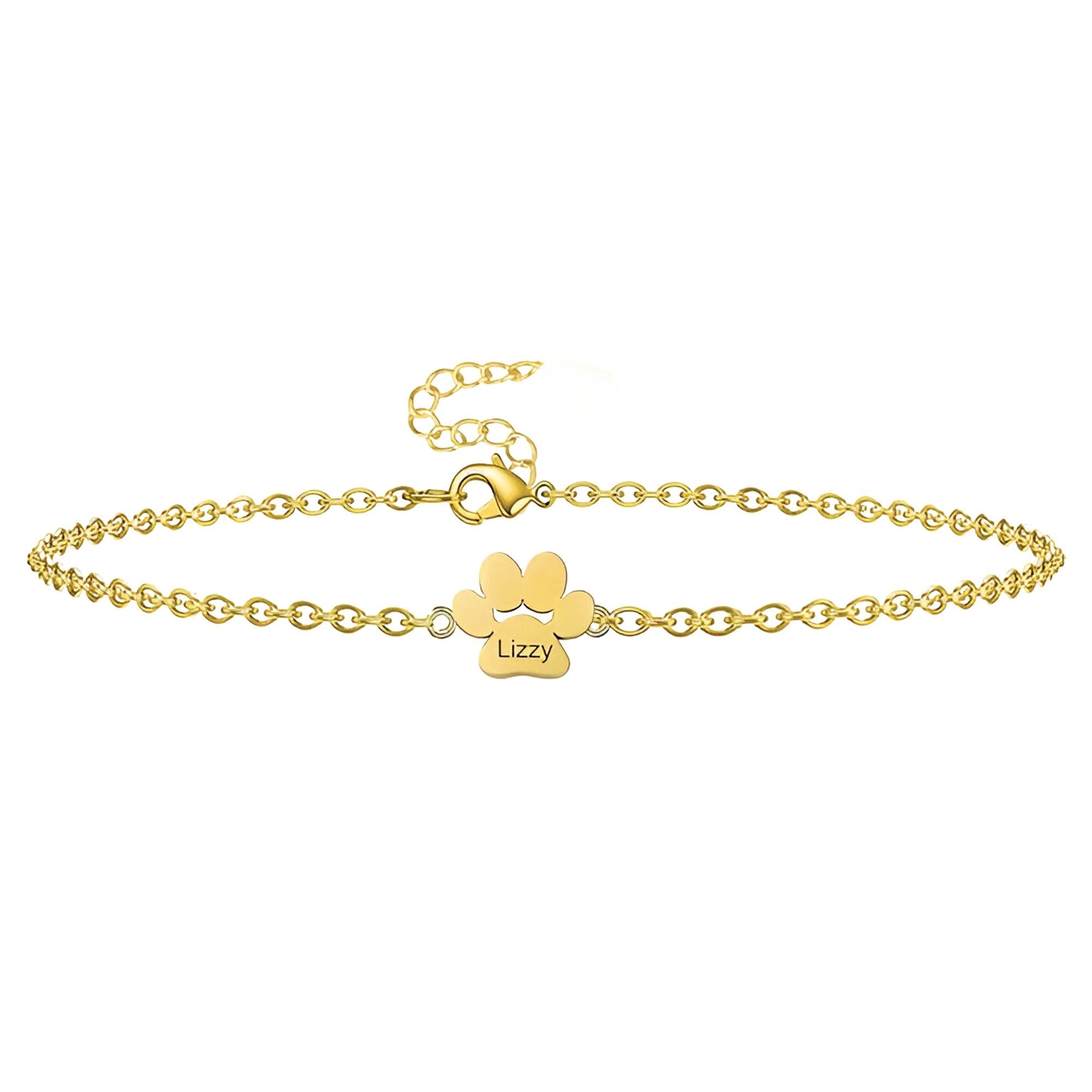 Bracelet patte personnalisée, en acier inoxydable, mixte, modèle Tinou - La Boutique du Bracelet