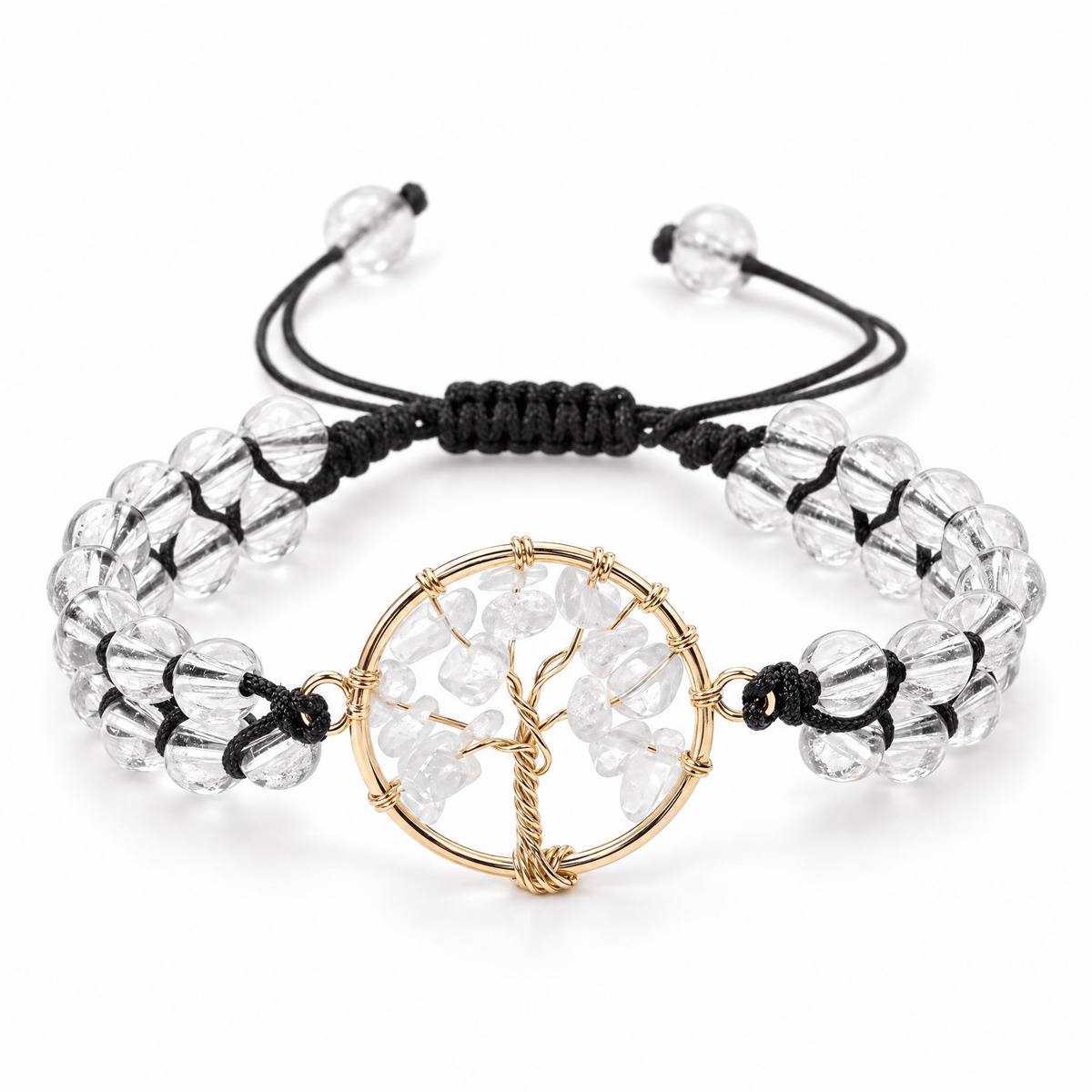 Bracelet Adrita Cristal posé de face sur fond blanc