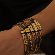 Bracelet personnalisé à maille chevron, plaque à graver, 1x plaque, modèle Spino - La Boutique du Bracelet