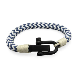 Bracelet personnalisé à mousqueton noir, pour homme, modèle Ilyes - La Boutique du Bracelet