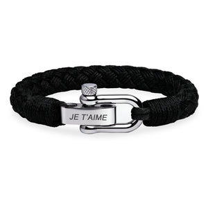 Bracelet personnalisé à mousqueton, pour homme, modèle Lucas - La Boutique du Bracelet