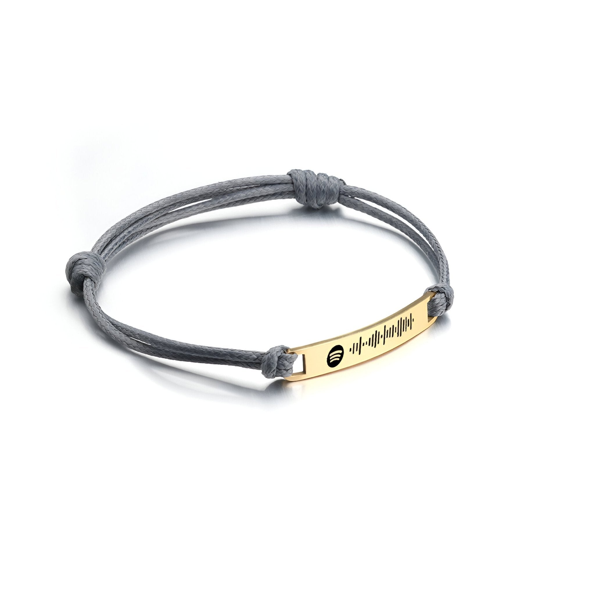 Bracelet personnalisé code Spotify, corde et acier inoxydable, modèle Doru - La Boutique du Bracelet