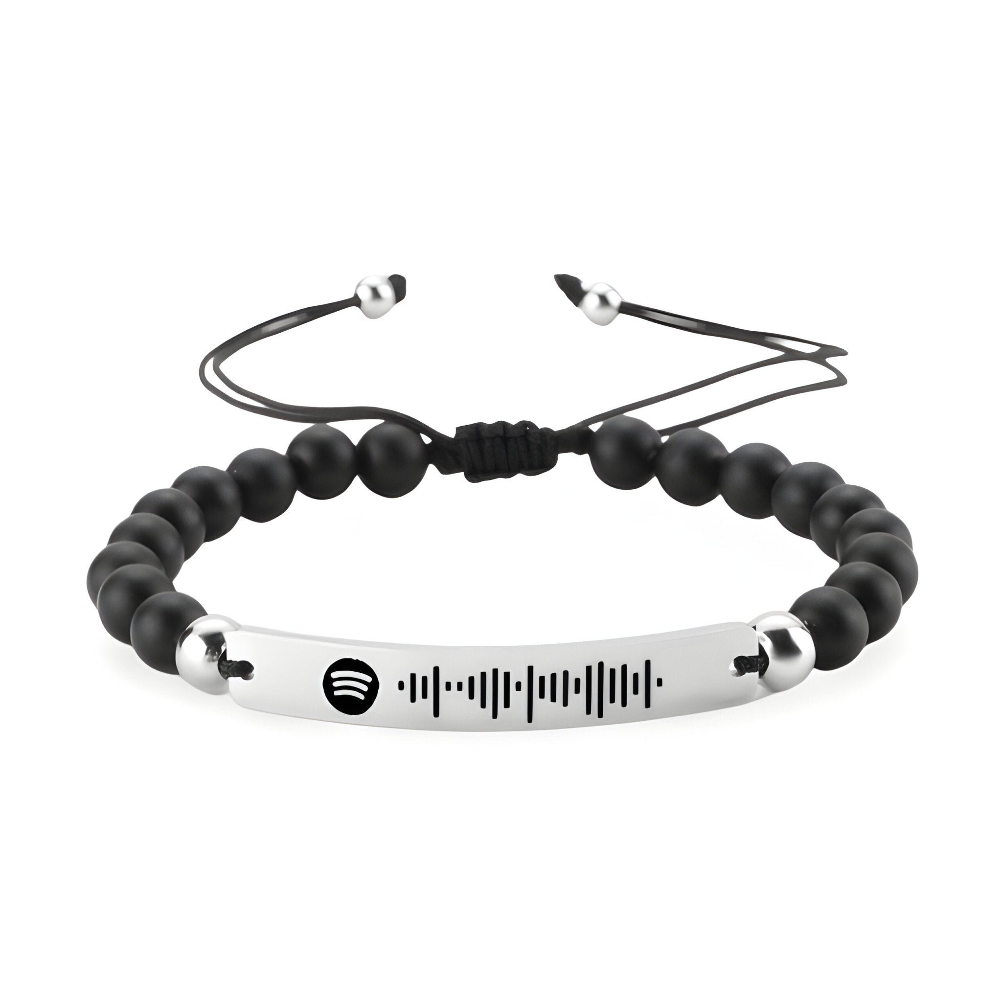 Bracelet personnalisé code Spotify, en pierres naturelles, modèle Térique - La Boutique du Bracelet