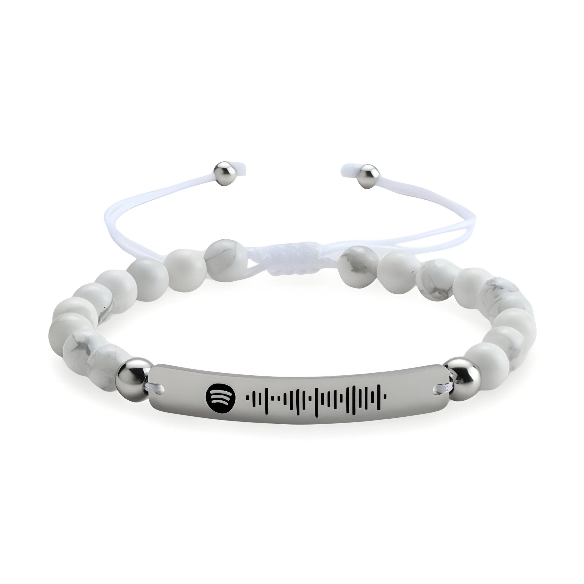 Bracelet personnalisé code Spotify, en pierres naturelles, modèle Térique - La Boutique du Bracelet