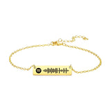 Bracelet personnalisé code Spotify, gourmette ajustable, modèle Almy - La Boutique du Bracelet