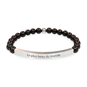 Bracelet personnalisé en pierres naturelles, mixte, modèle Elmero - La Boutique du Bracelet