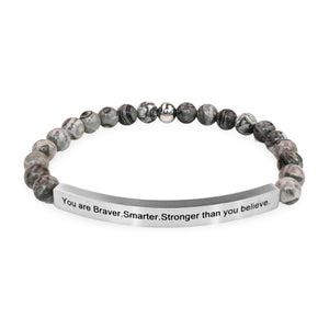 Bracelet personnalisé en pierres naturelles, mixte, modèle Elmero - La Boutique du Bracelet
