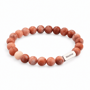 Packshot studio bracelet Zohar Aventurine, vue de face sur fond blanc. — gravure source restaurée 8 octobre 2026