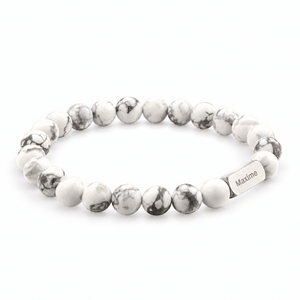 Packshot studio bracelet Zohar Turquoise blanche, vue de face sur fond blanc. — gravure source restaurée 8 octobre 2026
