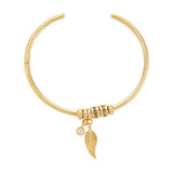 Bracelet personnalisée deux anneaux, en acier inoxydable, pour femme, modèle Térima - La Boutique du Bracelet