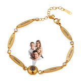 Bracelet photo personnalisé, à graver, en acier inoxdyable, modèle Tifaine - La Boutique du Bracelet