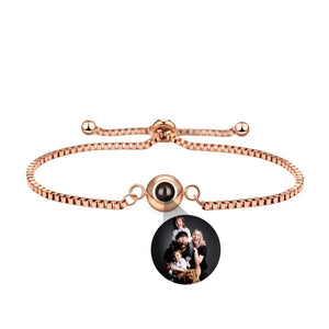 Bracelet photo personnalisé, en titane, modèle Nayara - La Boutique du Bracelet