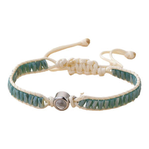 Bracelet photo personnalisé, perles de cristal scintillantes, cordon tressé ajustable, cadeau sur mesure, modèle Kristia