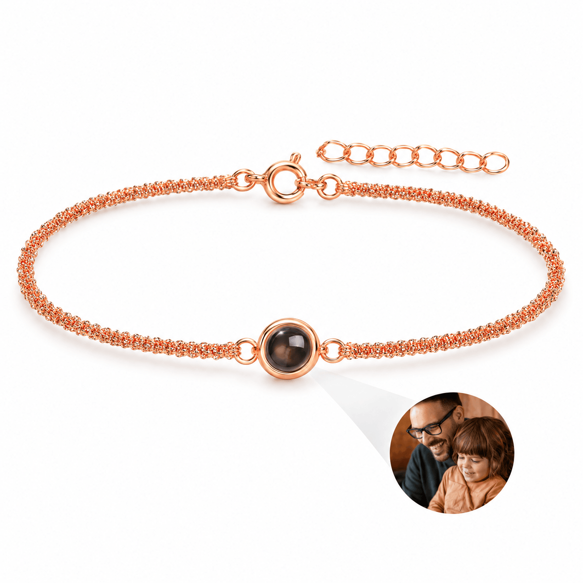 Bracelet Junisse Or rosé — packshot studio posé de face V2