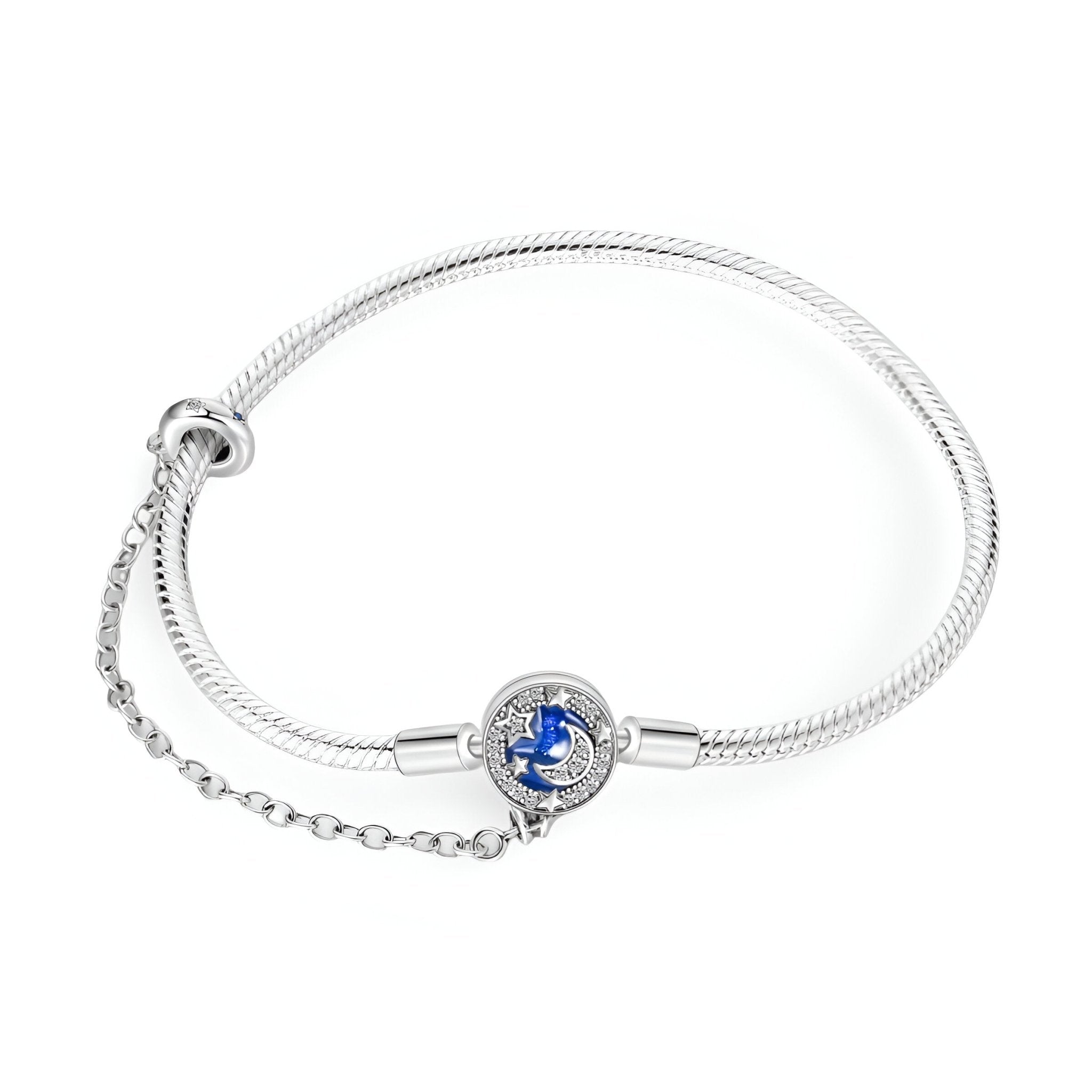 Bracelet pour charm, personnalisable, nuit étoilée, pour femme, modèle Ione - La Boutique du Bracelet