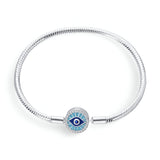 Bracelet pour charm, personnalisable, oeil de protection, pour femme, modèle Aranka - La Boutique du Bracelet