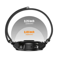 Bracelet noir en nylon résistant avec attache velcro compatible montres Garmin, modèle Artéos, largeur moyenne.