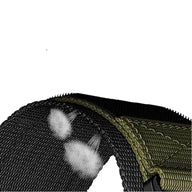 Bracelet pour montre connectée en nylon kaki résistant avec attache velcro tactique 22 mm.