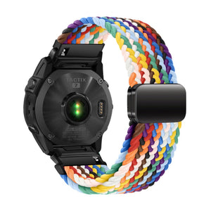 Bracelet pour montre connectée, en nylon résistant et épais, aimanté, compatible montres Garmin, modèle Any - La Boutique du Bracelet